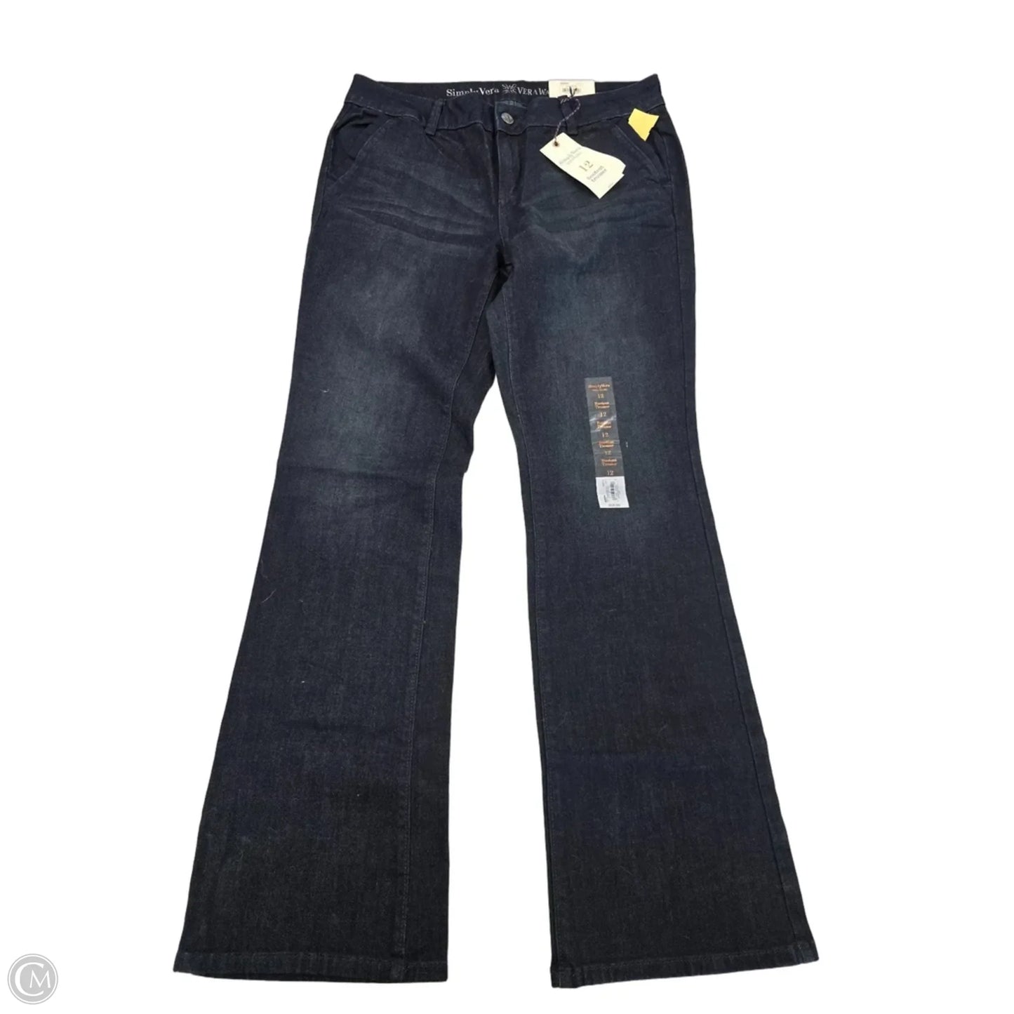 Jeans Boot Cut By Simply Vera In Blue Denim, Size: 12