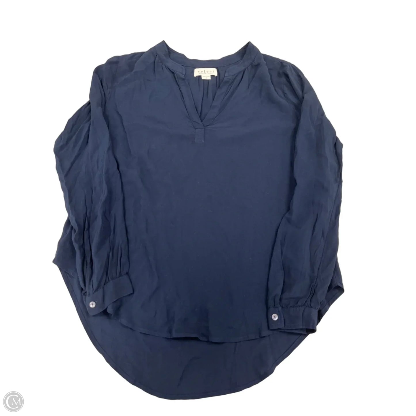 Top Long Sleeve By Velvet In Navy, Size: S