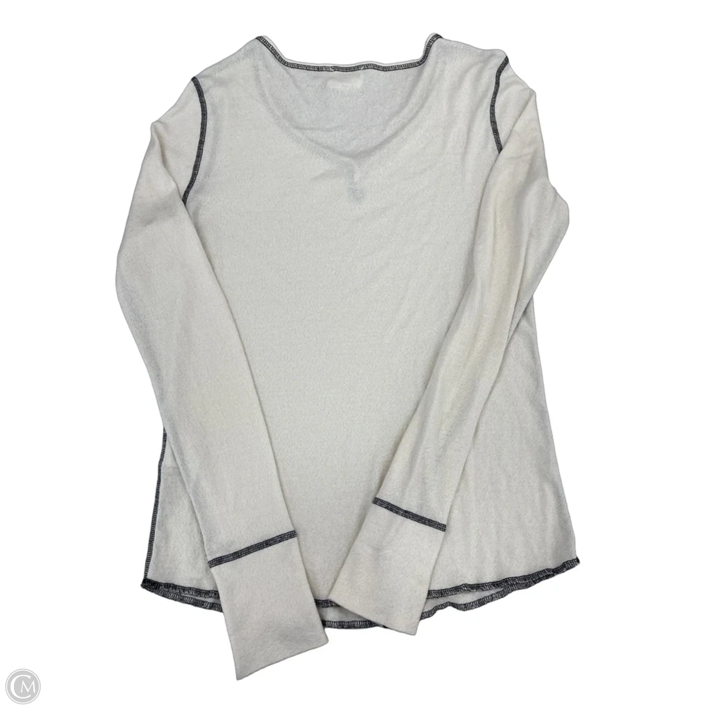 Top Long Sleeve By Anthropologie In Cream, Size: M