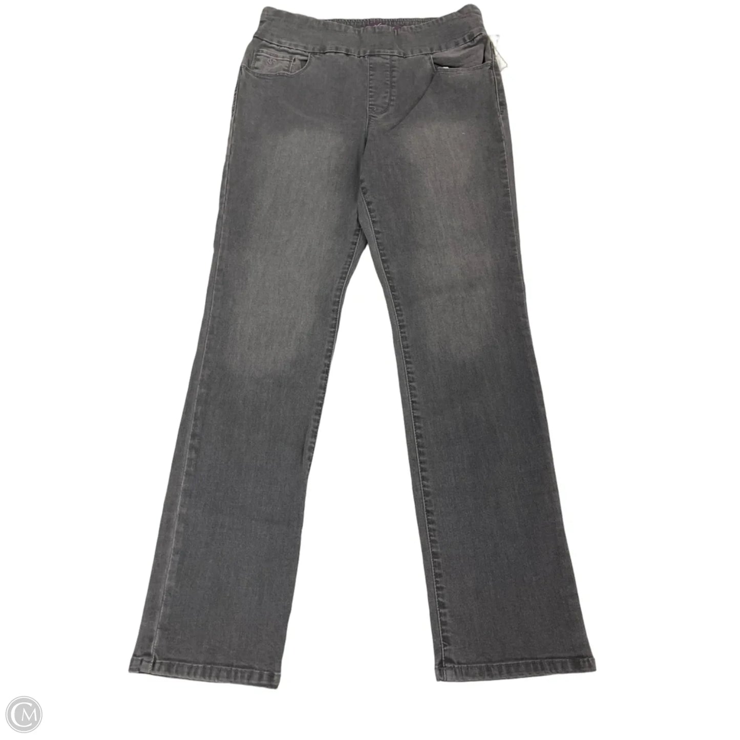 Jeans Straight By Gloria Vanderbilt In Grey Denim, Size: 10