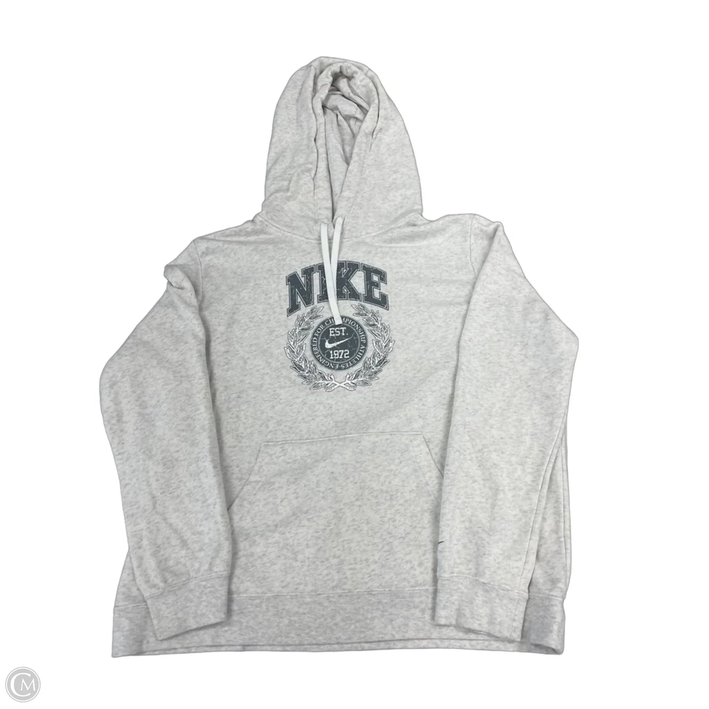 Sweatshirt Hoodie By Nike In Grey, Size: Xl