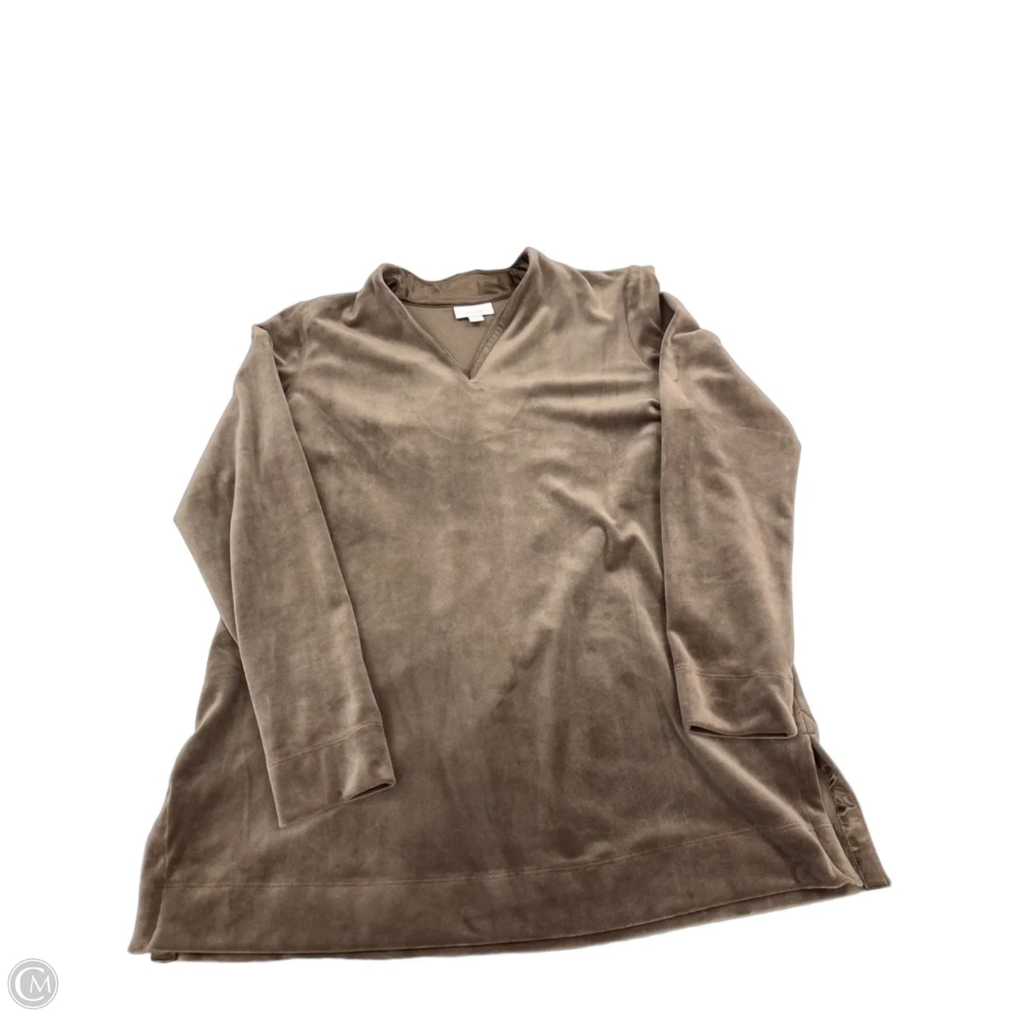 Top Long Sleeve By Pure Jill In Brown, Size: S