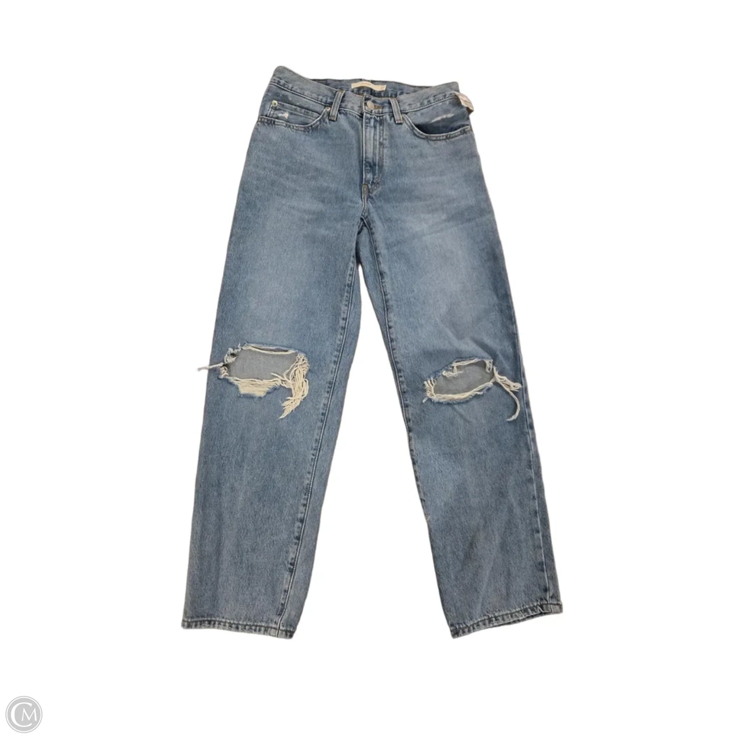 Jeans Straight By Levis In Blue Denim, Size: 4