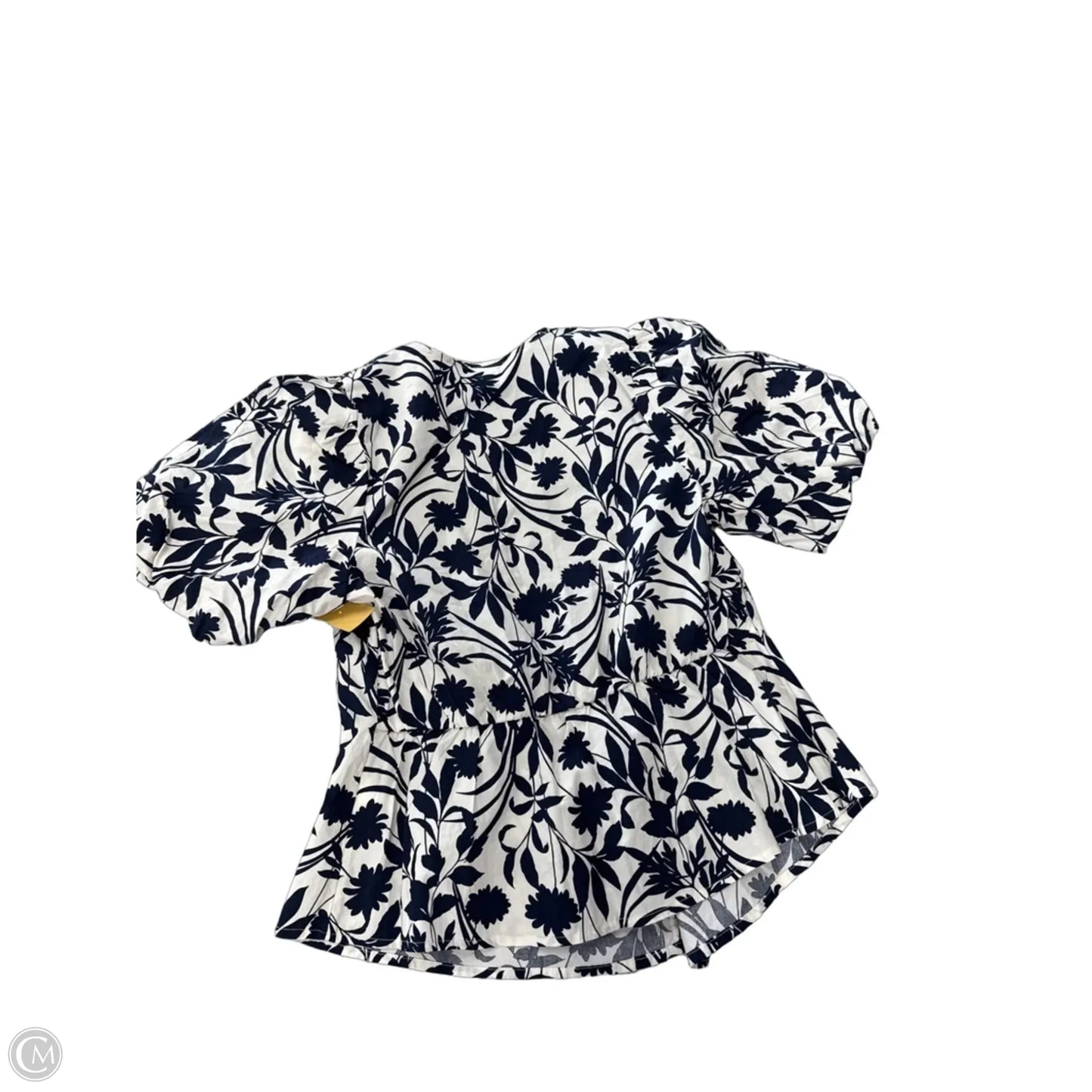 Top Short Sleeve By Old Navy In Blue & White, Size: M