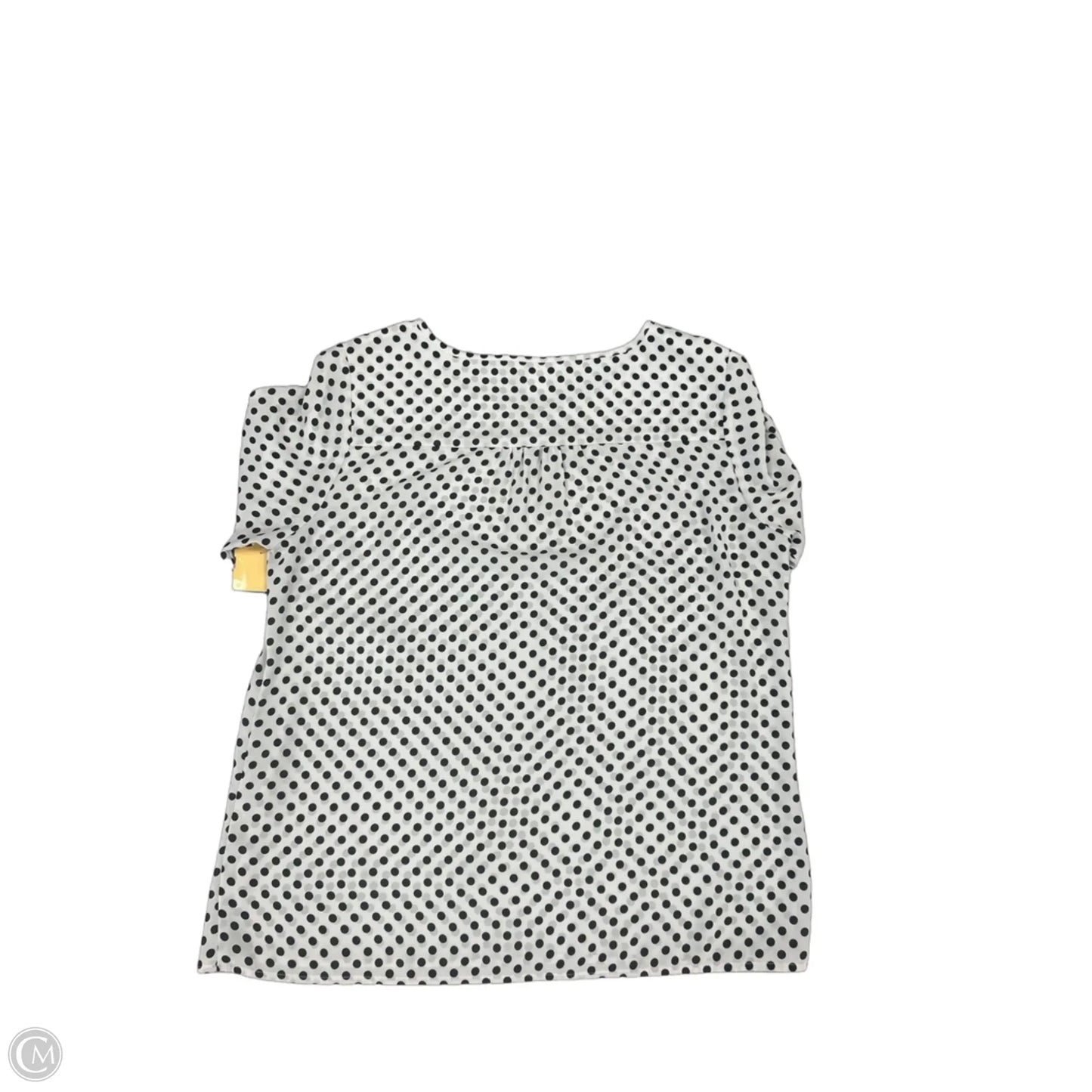 Top 3/4 Sleeve By Christopher And Banks In Black & White, Size: L