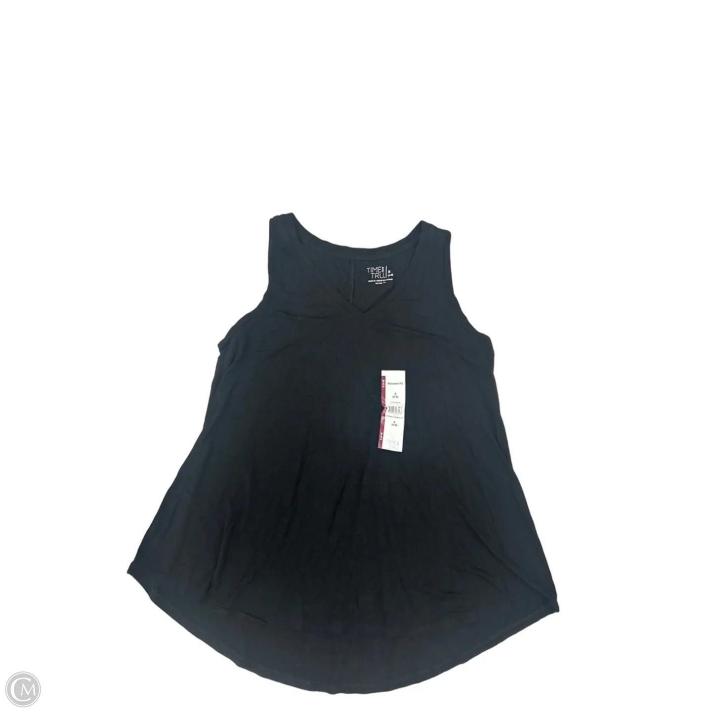 Tank Top By Time And Tru In Black, Size: S