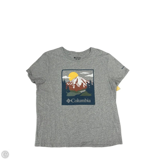 Top Short Sleeve By Columbia In Grey, Size: L