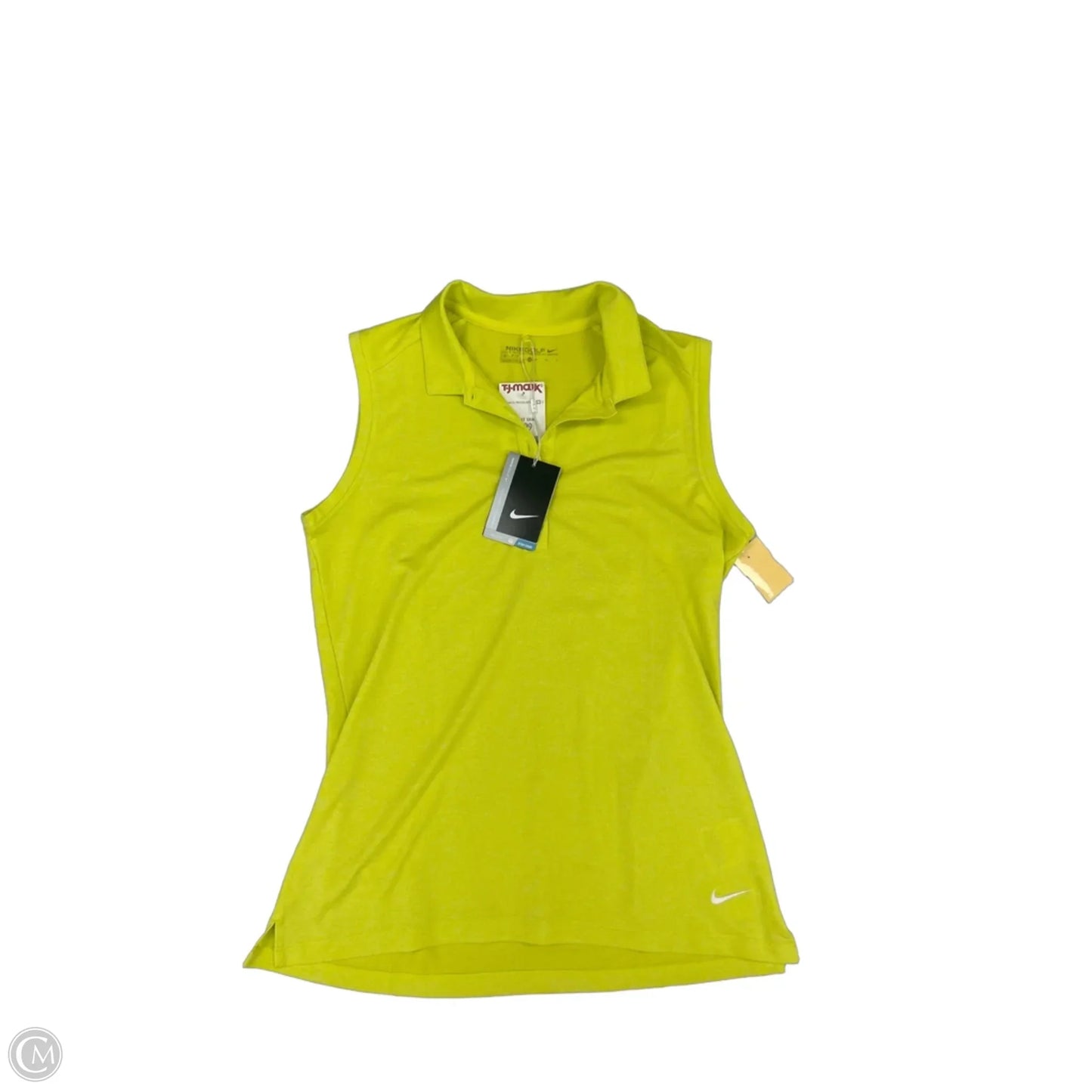 Athletic Tank Top By Nike In Yellow, Size: M