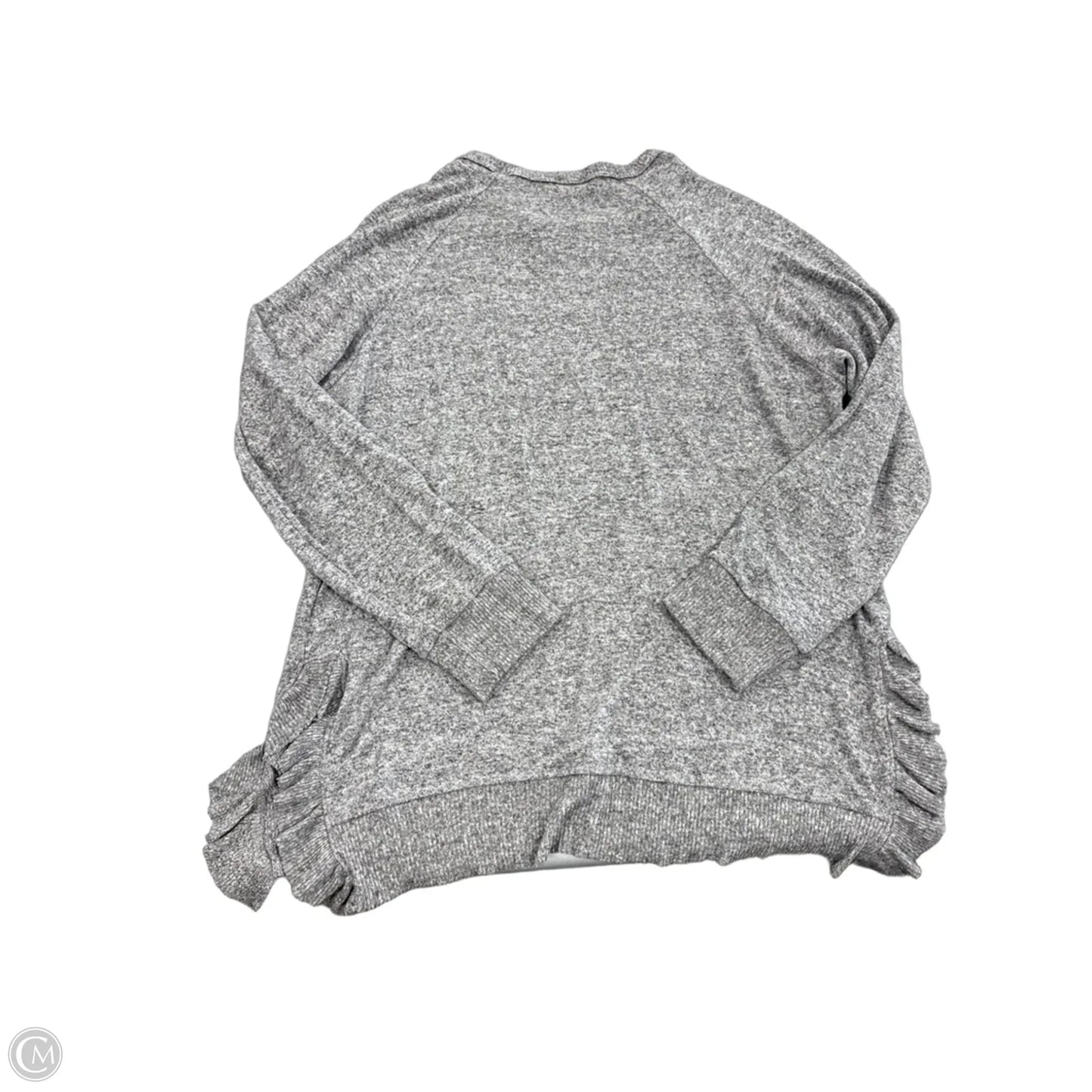 Top Long Sleeve By Cmc In Grey, Size: L