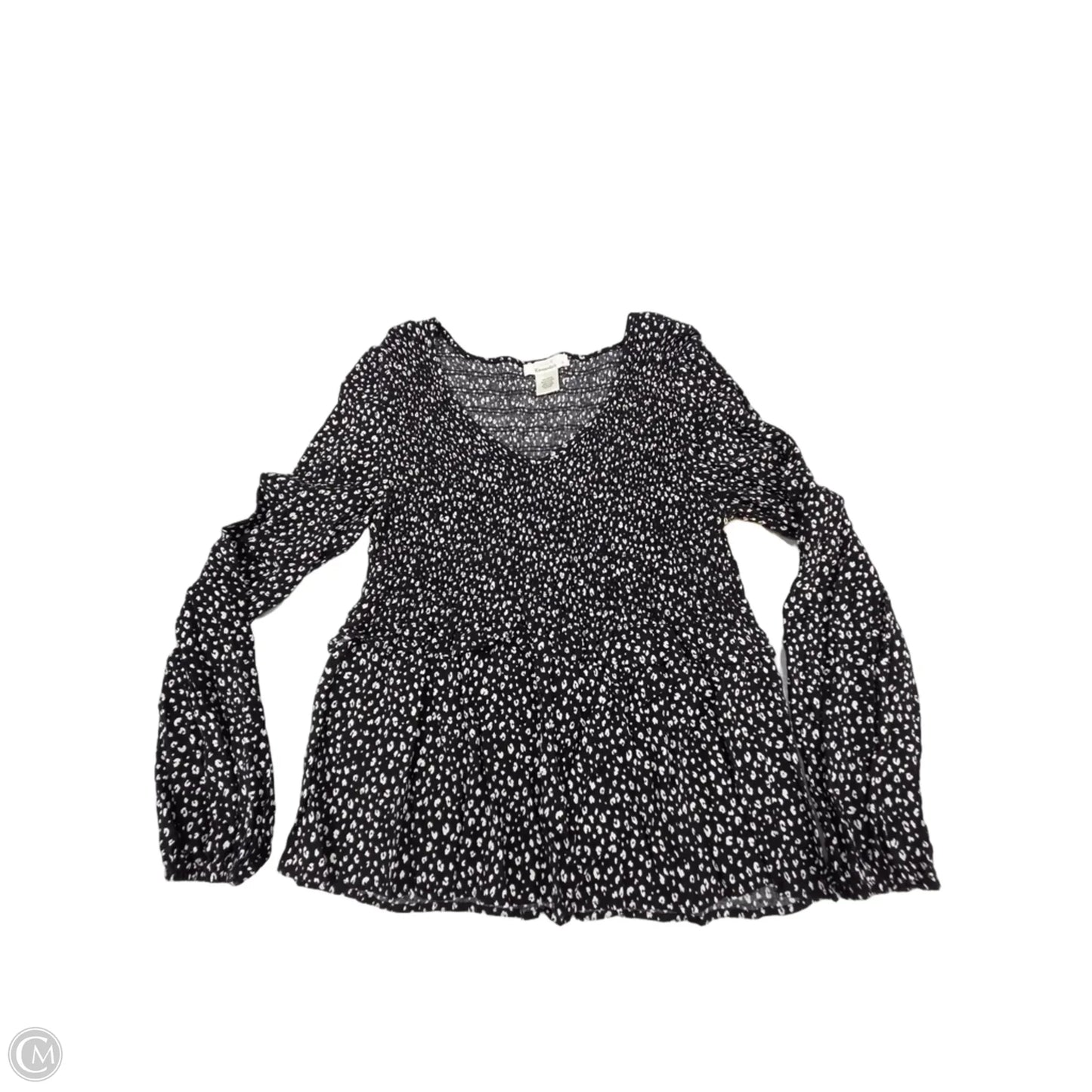 Top Long Sleeve By Urban Romantics In Black & White, Size: S