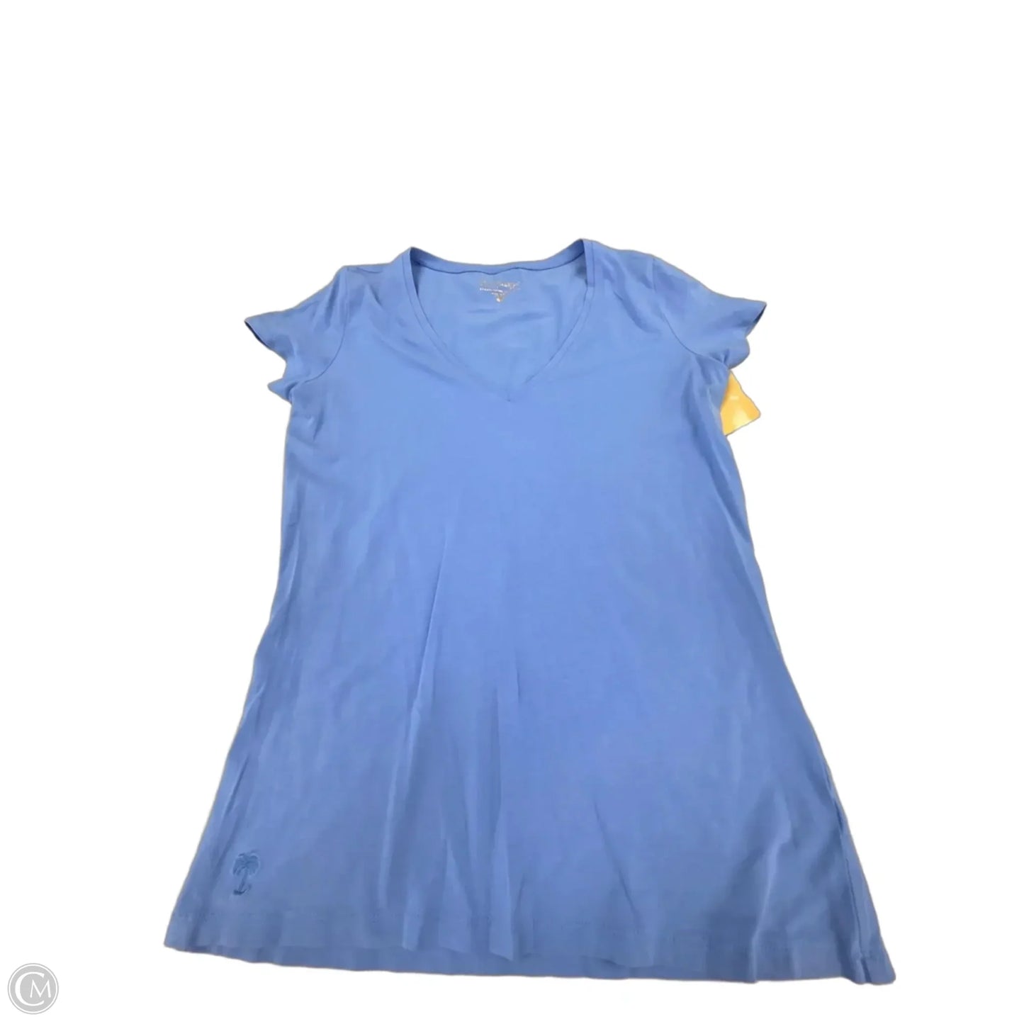 Top Short Sleeve Designer By Lilly Pulitzer In Blue, Size: S