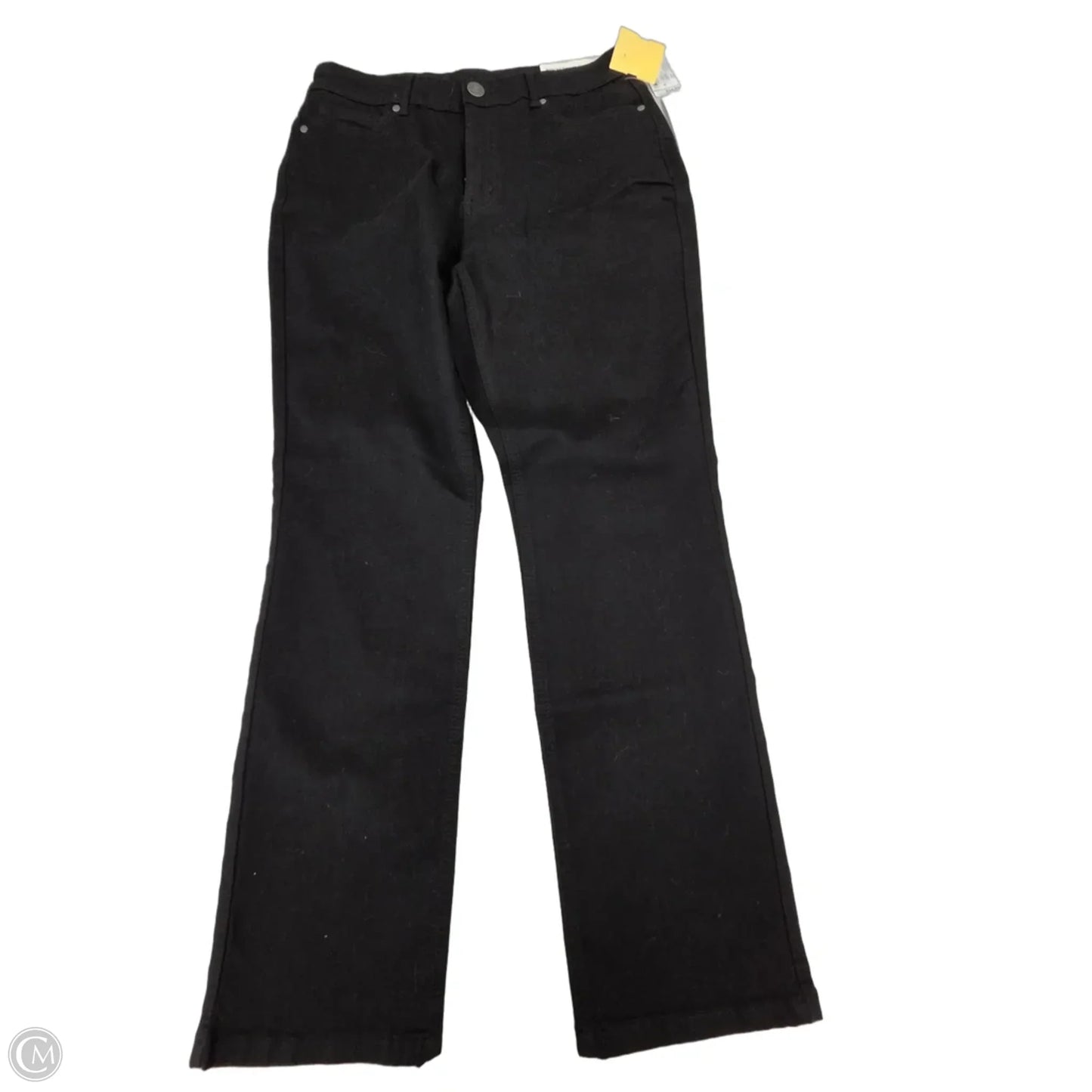 Jeans Straight By Christopher And Banks In Black Denim, Size: 8p
