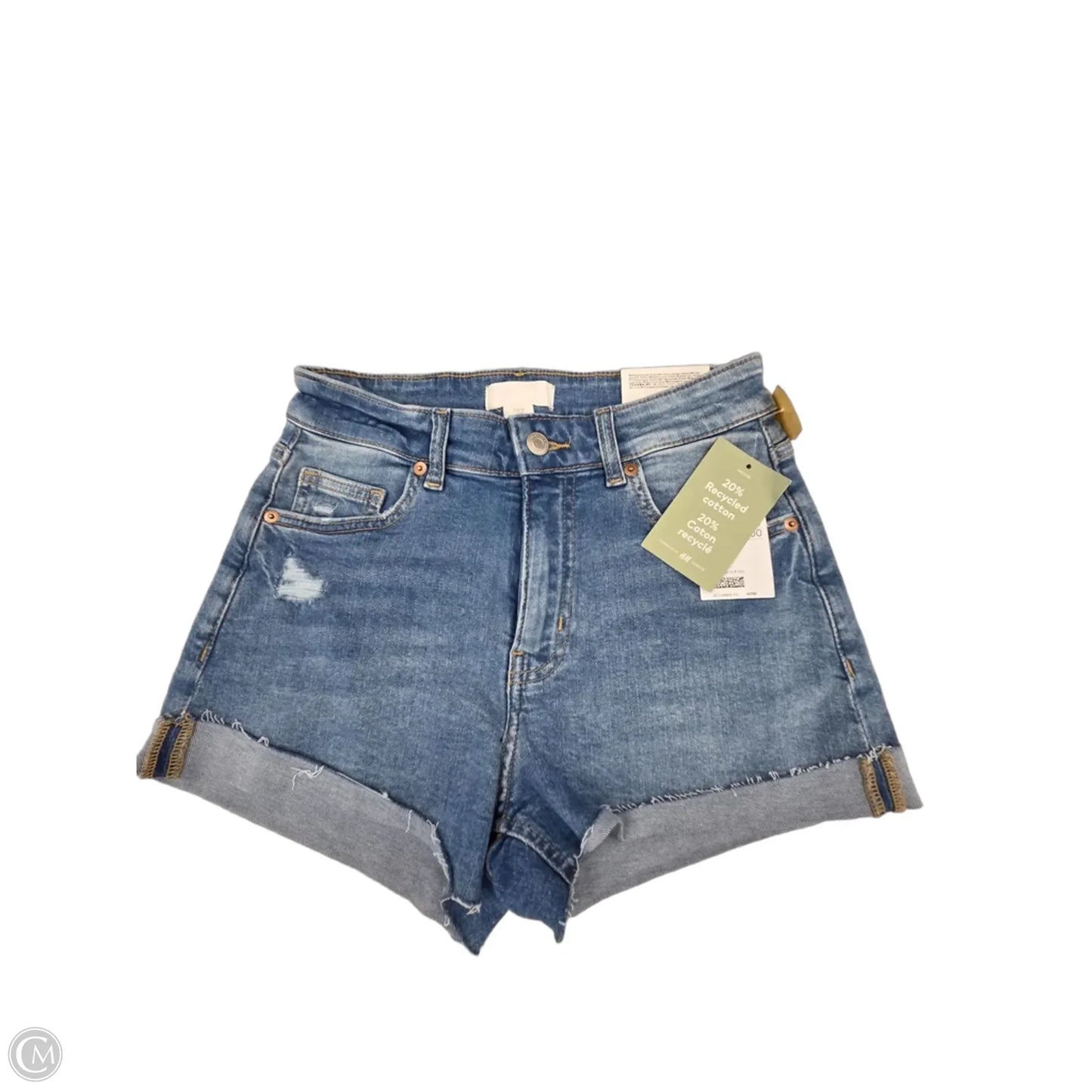 Shorts By H&m In Blue Denim, Size: 6