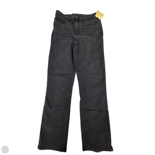 Jeans Straight By Paige In Black Denim, Size: 4
