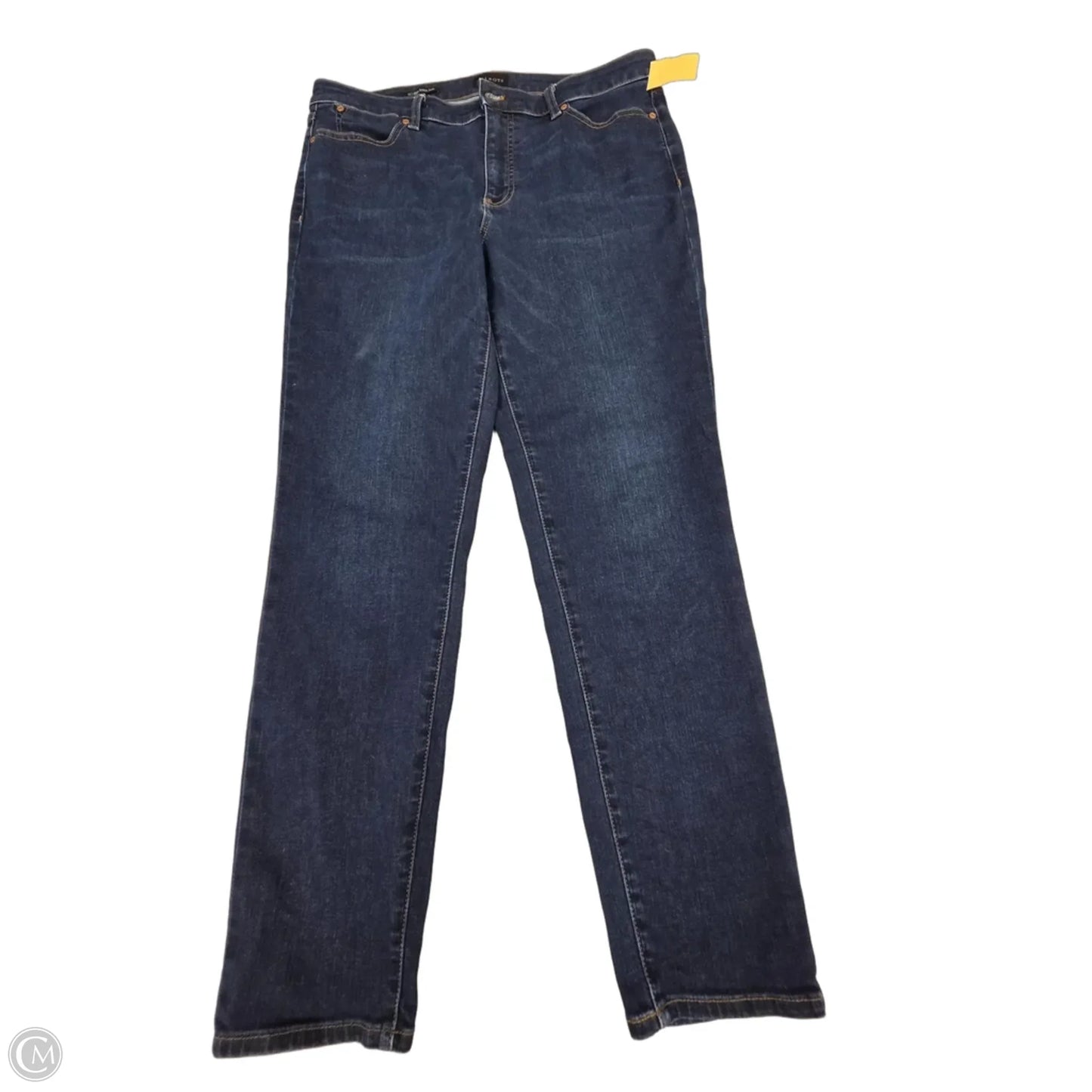 Jeans Straight By Talbots In Blue Denim, Size: 12