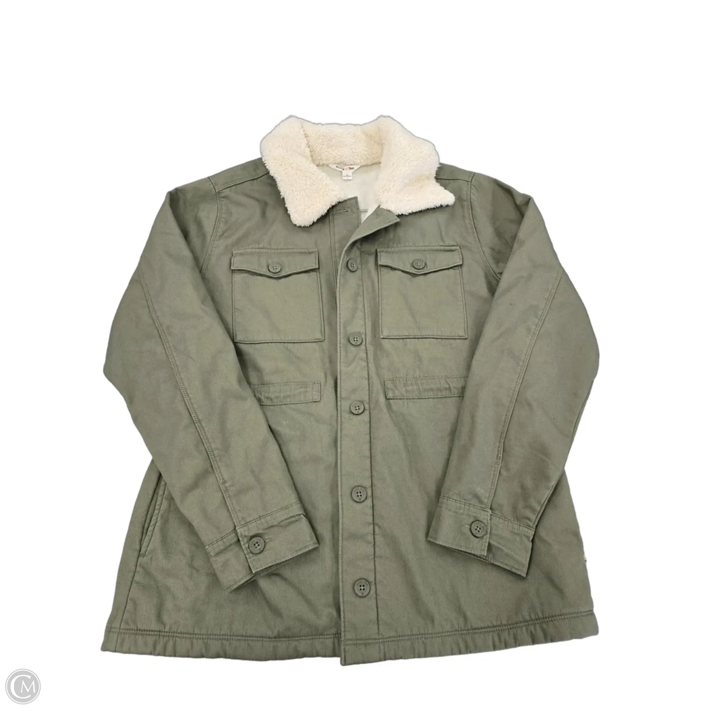 Jacket Other By Hang Ten In Green & White, Size: L