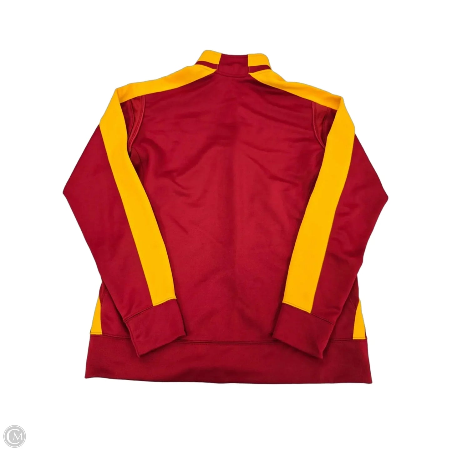 Athletic Jacket By Nike In Red & Yellow, Size: M