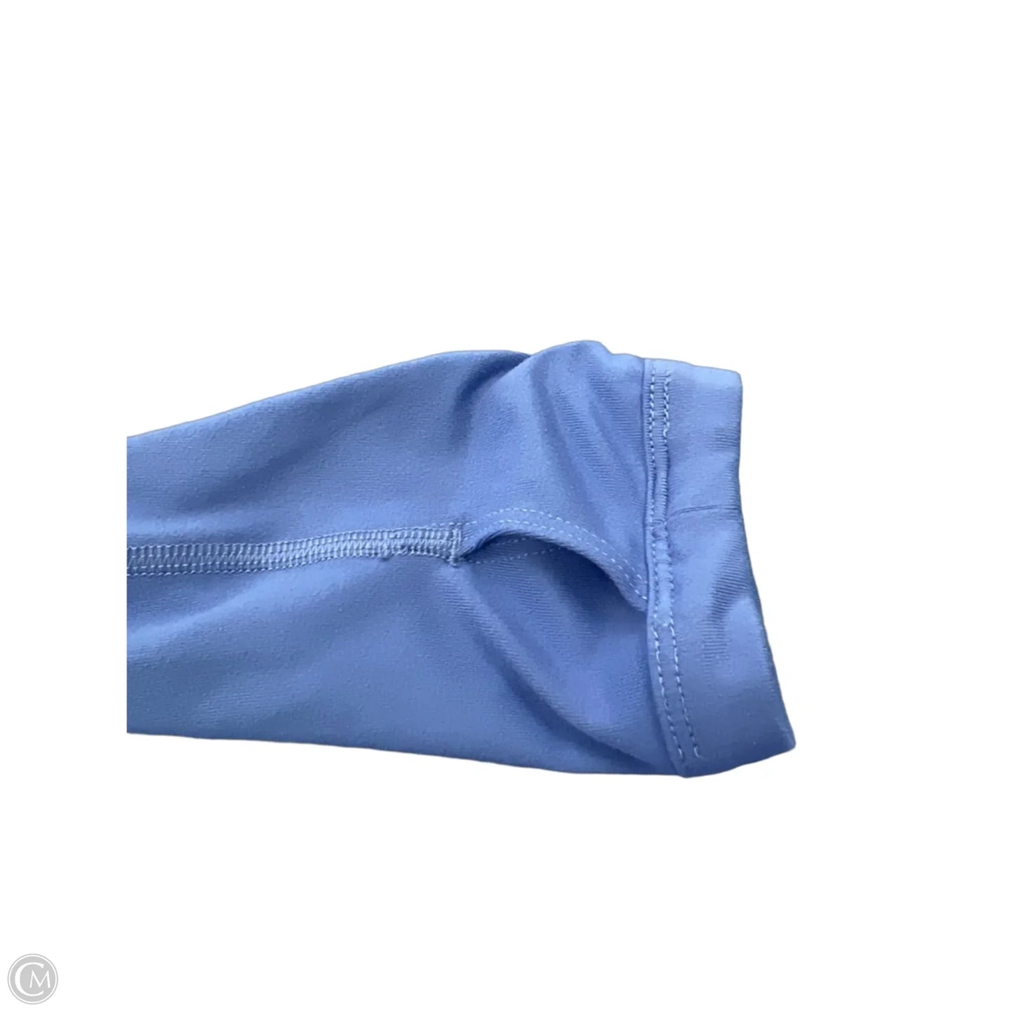 Athletic Top Long Sleeve Collar By Nike In Blue, Size: S