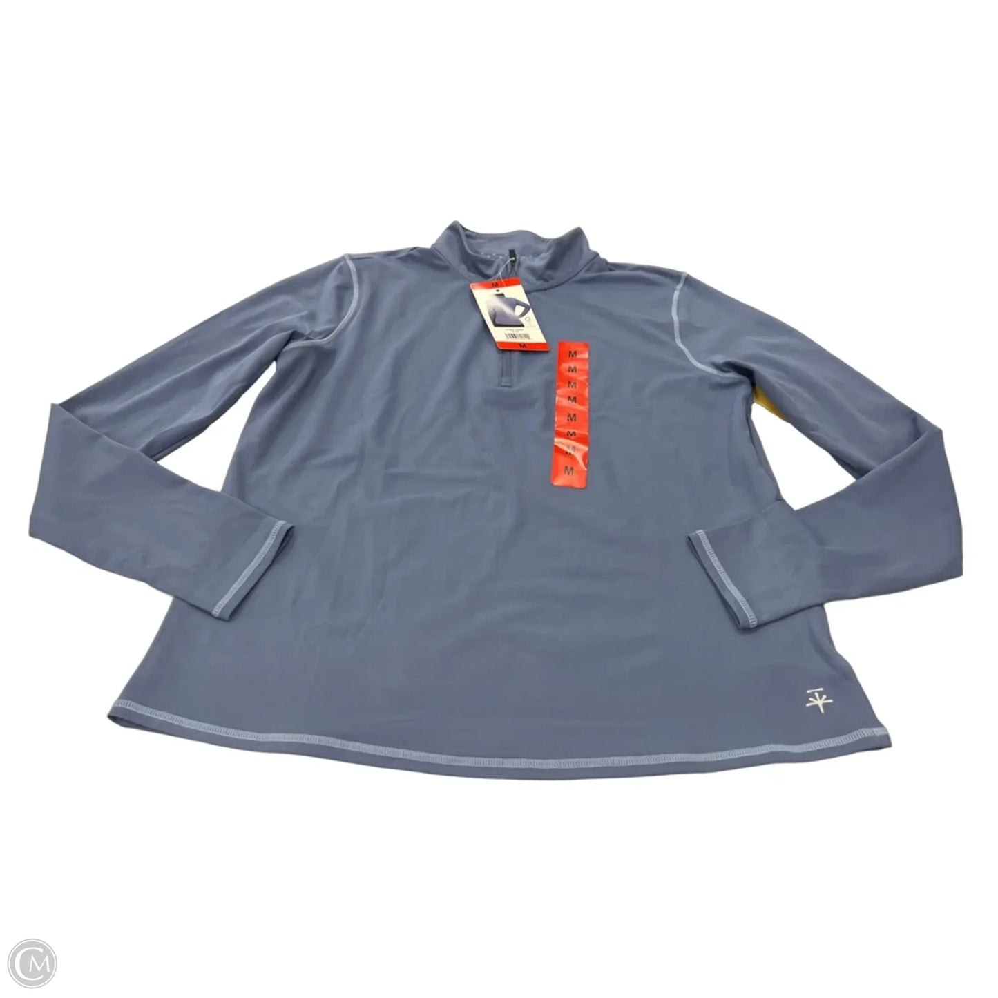 Athletic Top Long Sleeve Collar By Soybu In Blue, Size: M
