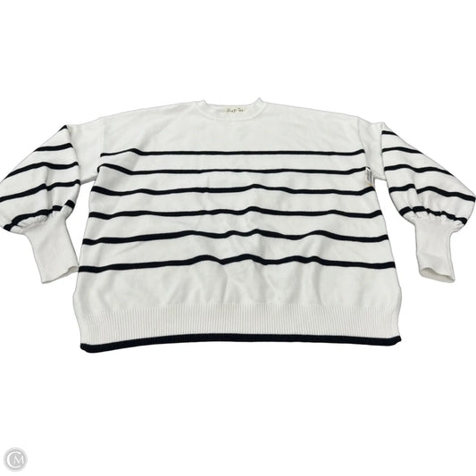 Top Long Sleeve By Vine & Love In Black & White, Size: S