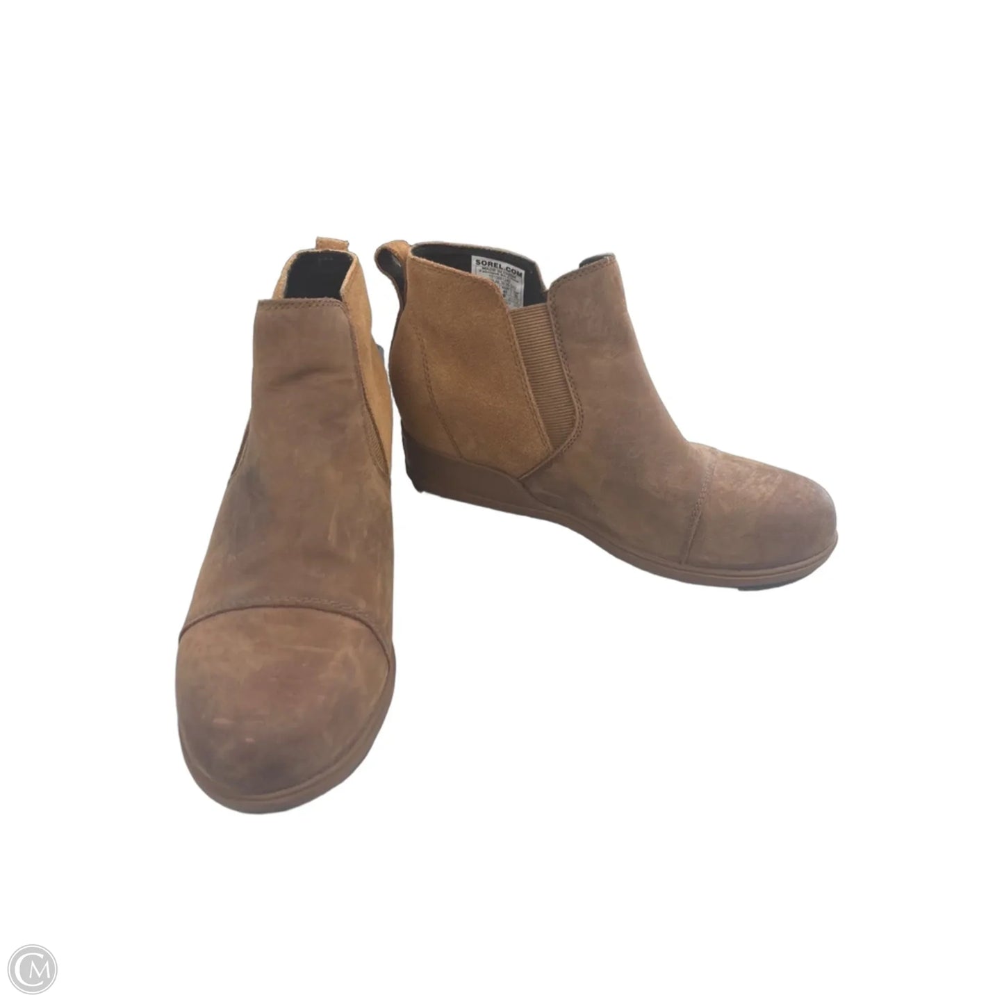 Boots Ankle Heels By Sorel In Brown, Size: 9