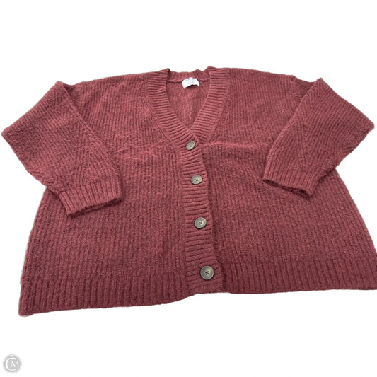 Sweater Cardigan By Old Navy In Red, Size: Xl