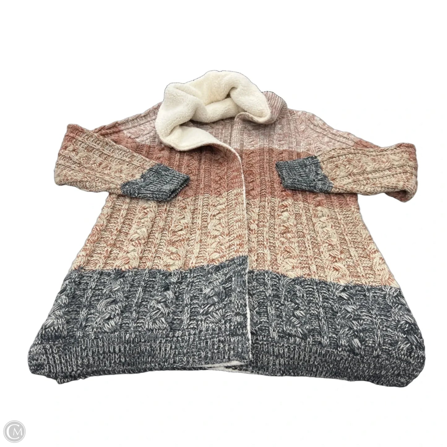 Sweater Cardigan By Cme In Pink, Size: L