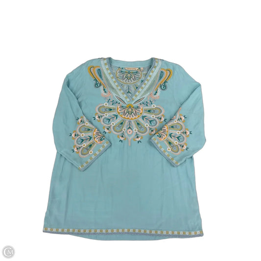 Top 3/4 Sleeve By Soft Surroundings In Teal, Size: L