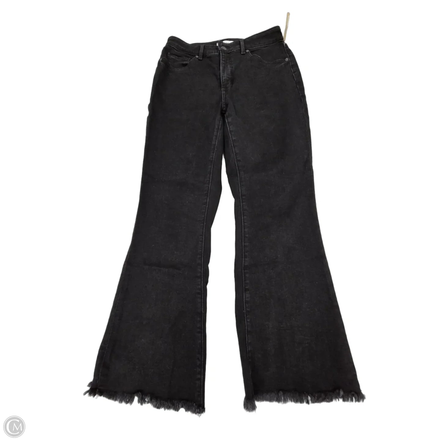 Jeans Flared By Loft In Black Denim, Size: 6
