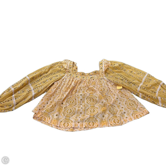 Top Long Sleeve By Free People In Yellow, Size: M