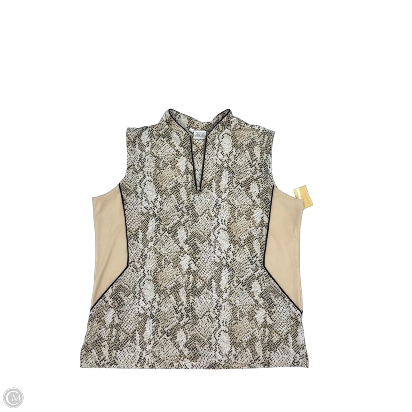 Athletic Tank Top By Tail In Animal Print, Size: Xl