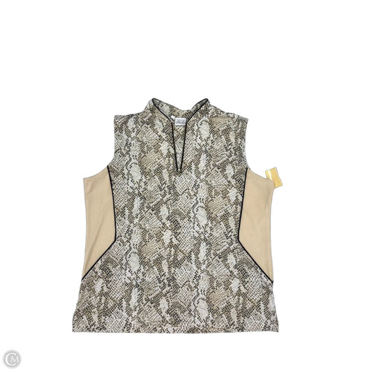 Athletic Tank Top By Tail In Animal Print, Size: Xl