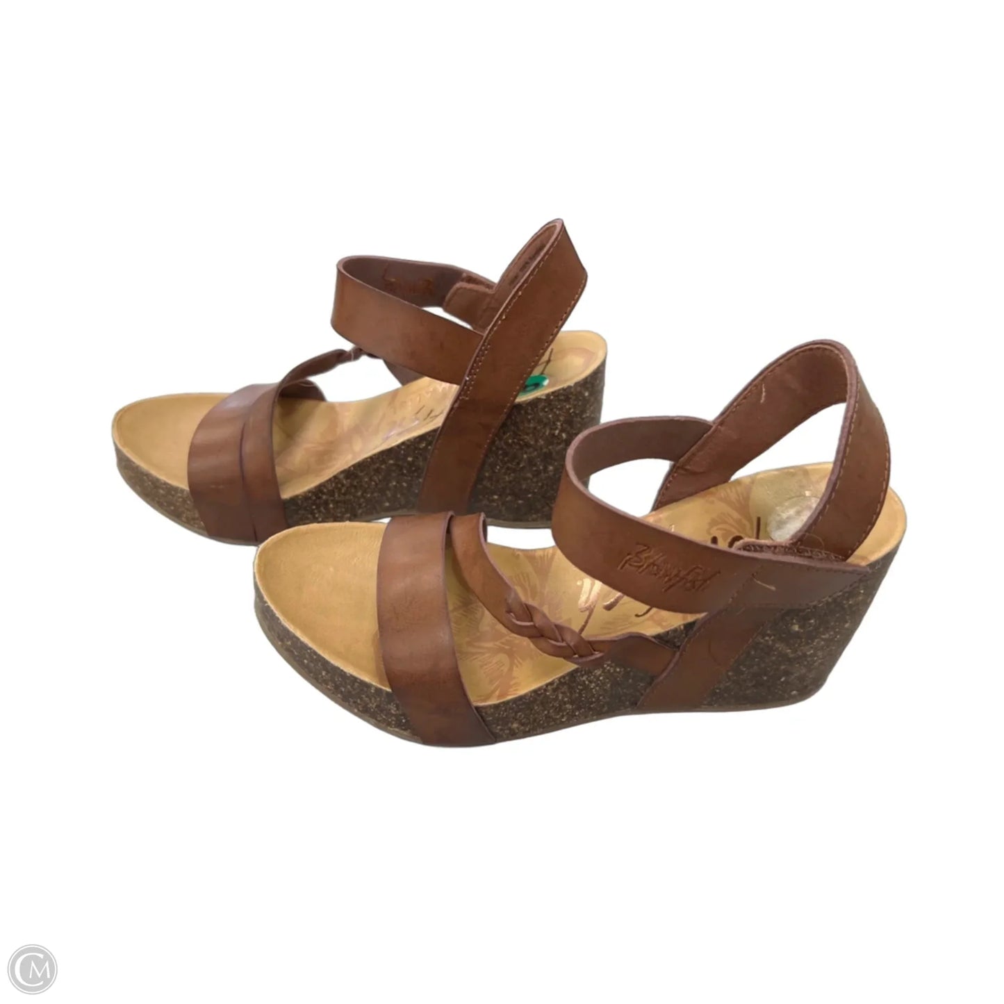 Shoes Heels Wedge By Blowfish In Brown, Size: 8