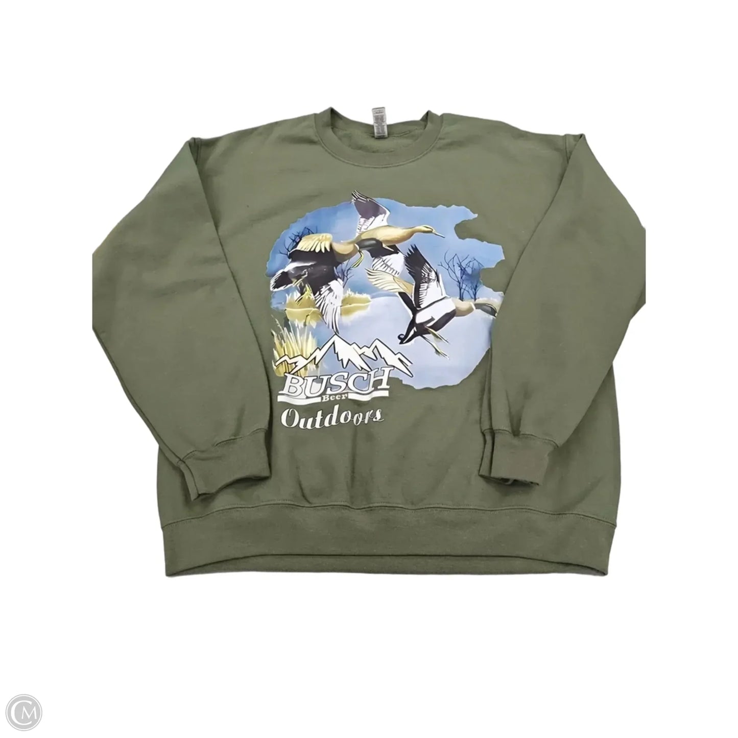 Sweatshirt Crewneck By Gildan In Green, Size: L