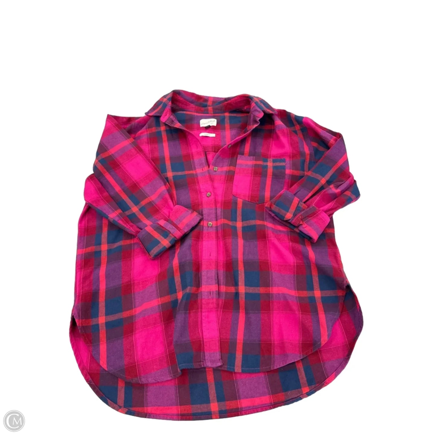 Top Long Sleeve By Universal Thread In Pink & Purple, Size: M