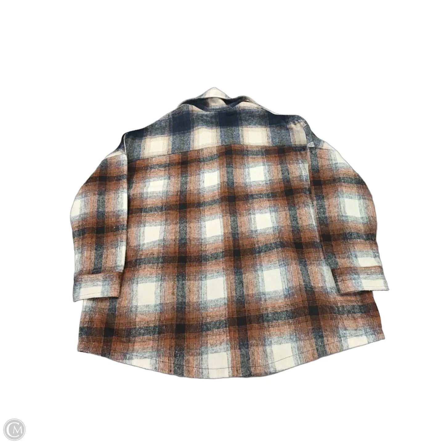 Top Long Sleeve By Cme In Brown, Size: M