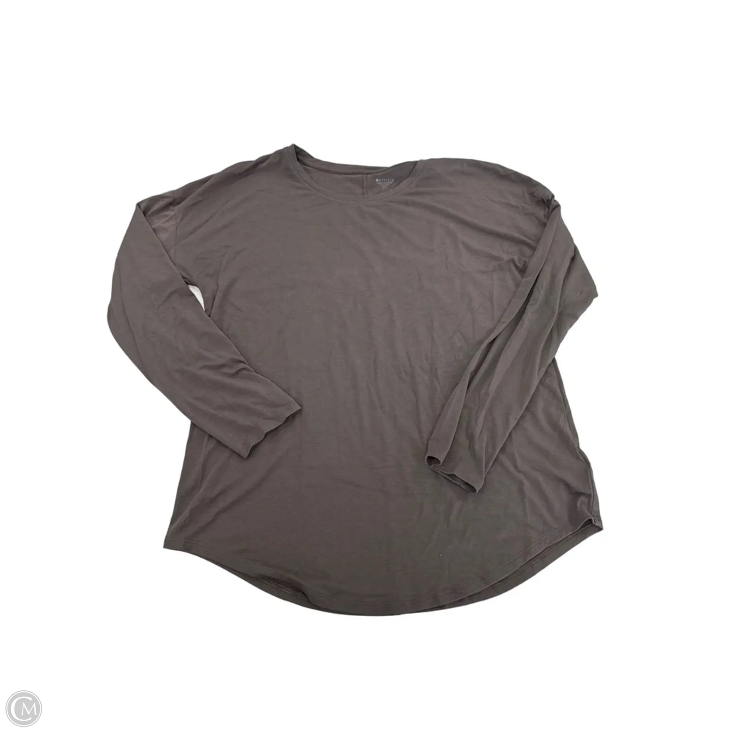 Top Long Sleeve By Athleta In Brown, Size: M