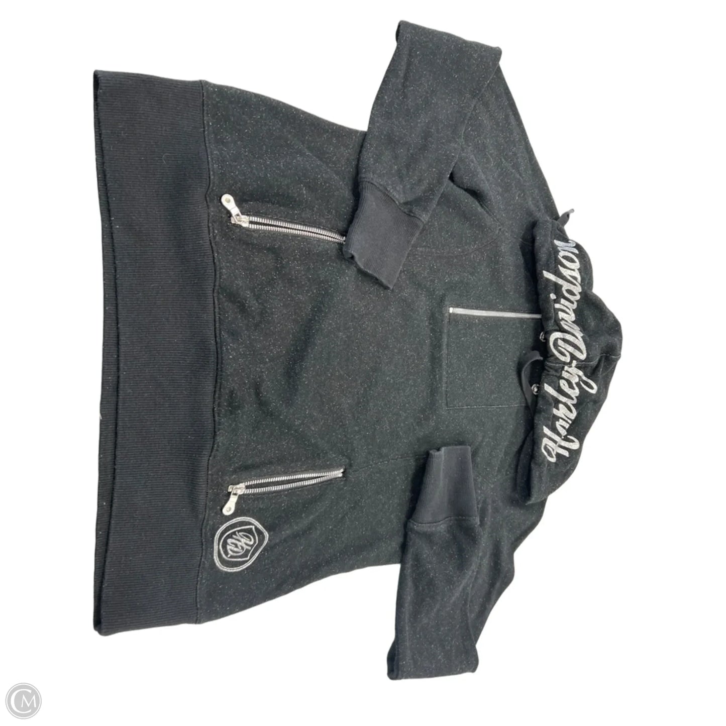 Sweatshirt Hoodie By Harley Davidson In Black, Size: L