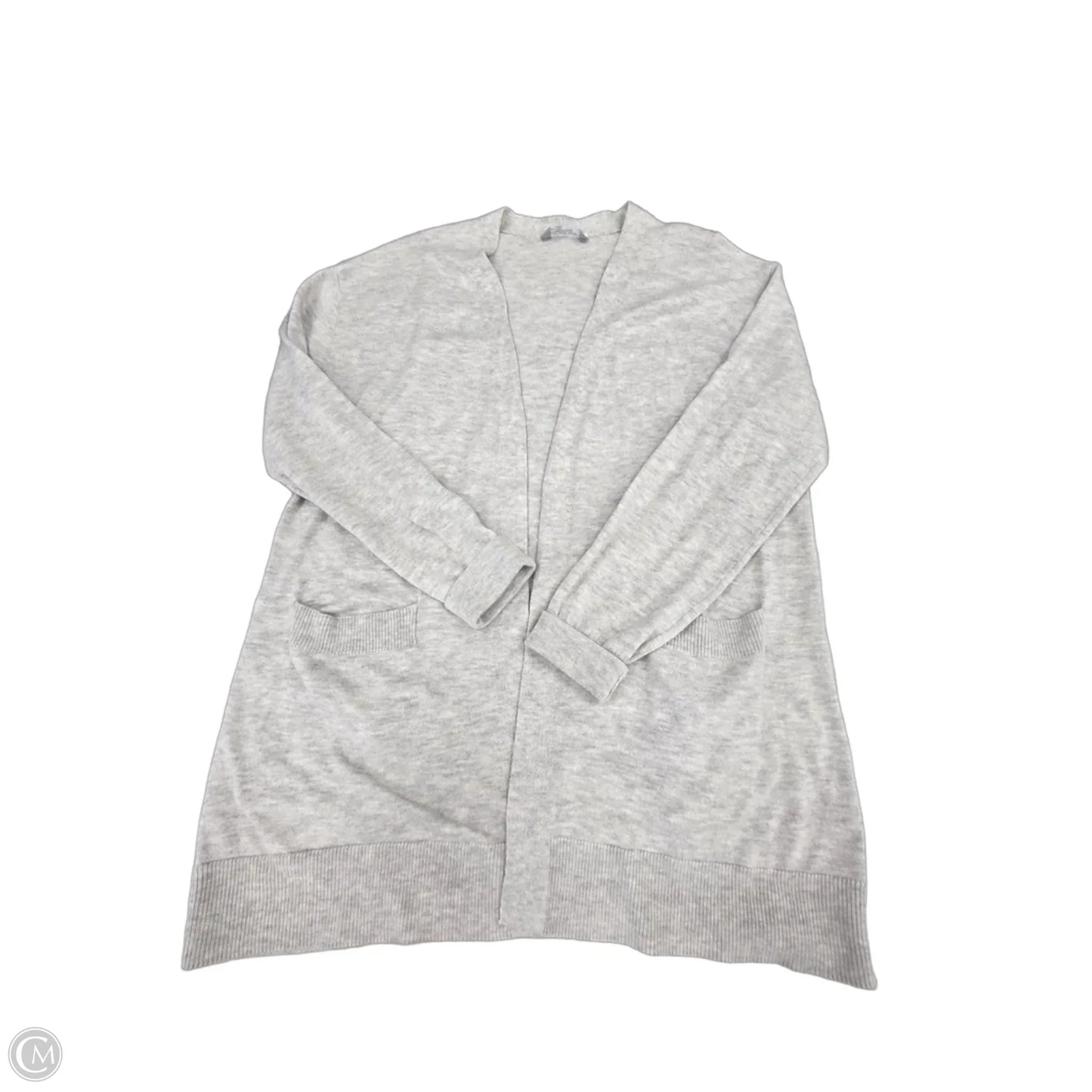 Sweater Cardigan By Members Mark In Grey, Size: L