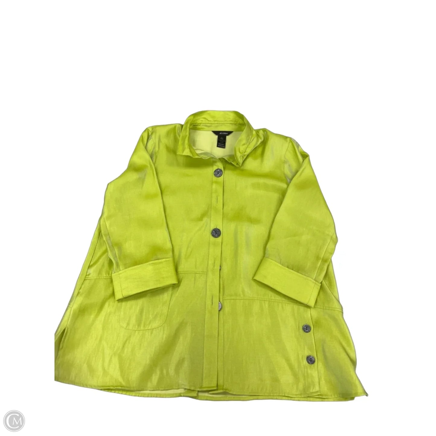 Top Long Sleeve By Ali Miles In Green, Size: L