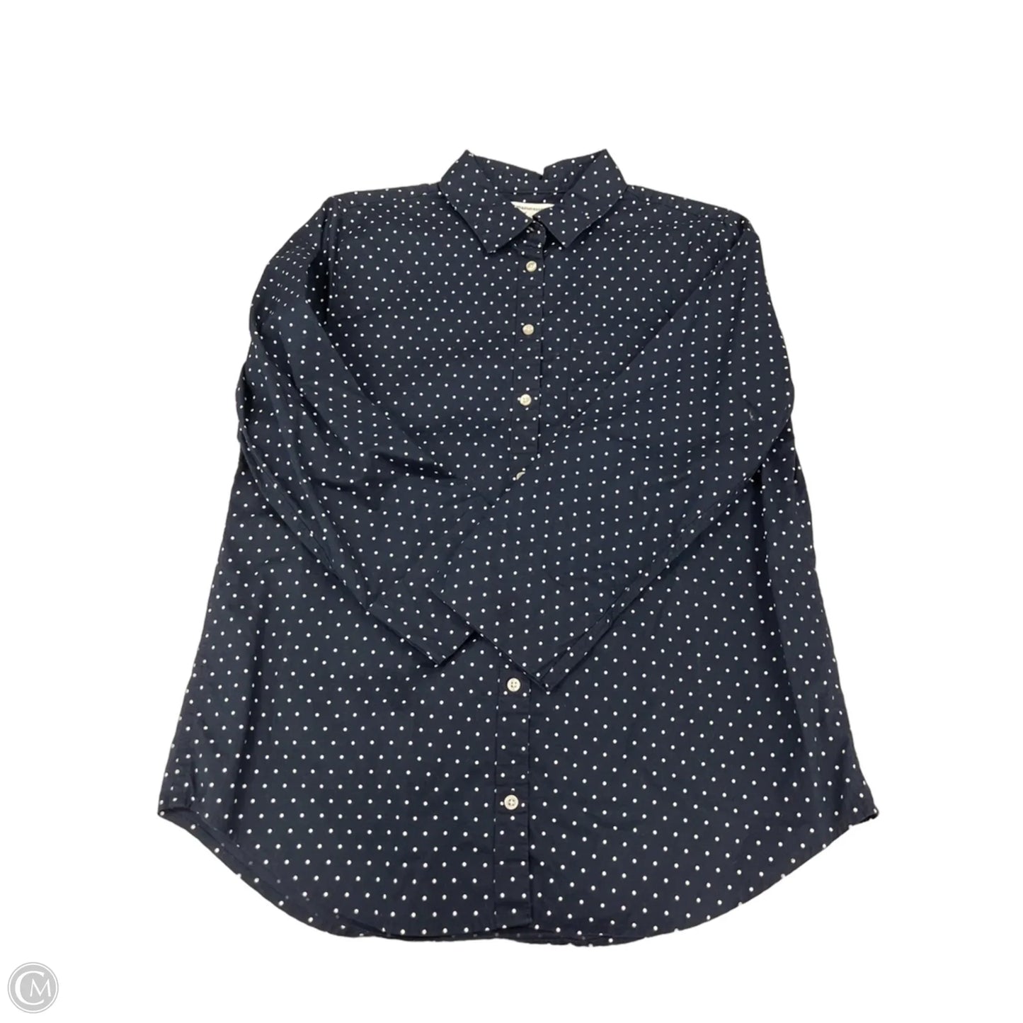 Top Long Sleeve By Amazon Essentials In Blue & White, Size: M