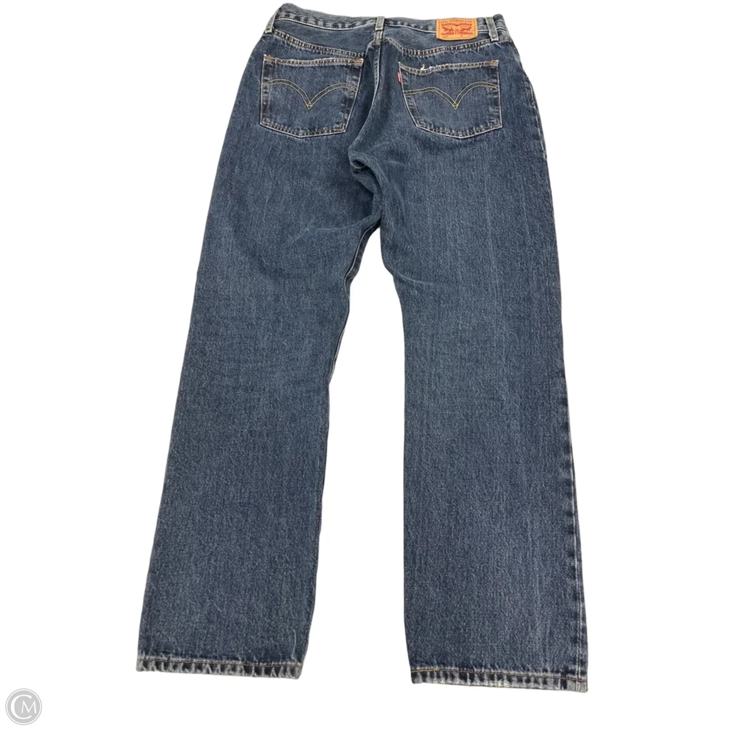 Jeans Straight By Levis In Blue Denim, Size: 12