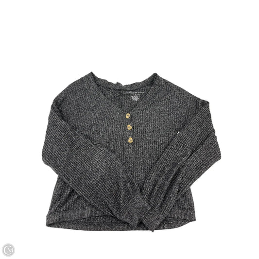 Top Long Sleeve By American Eagle In Grey, Size: Xs