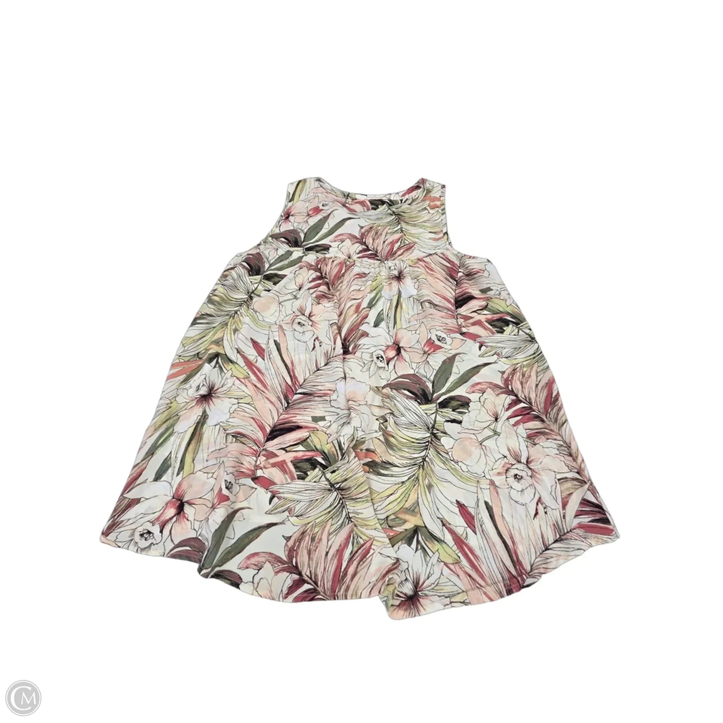 Top Sleeveless By Spense In Green & Pink, Size: Xl