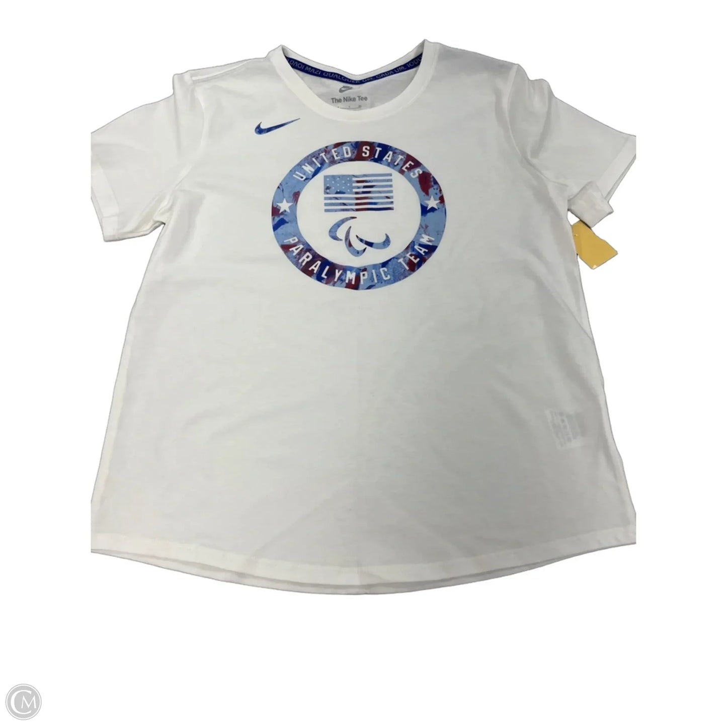 Top Short Sleeve By Nike In White, Size: S