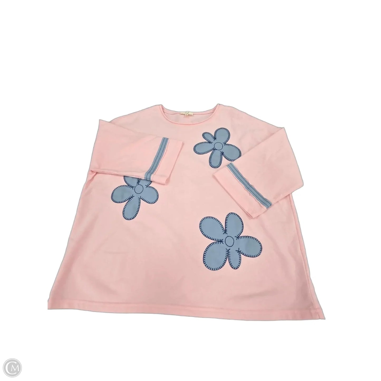 Top Long Sleeve By Easel In Pink, Size: M