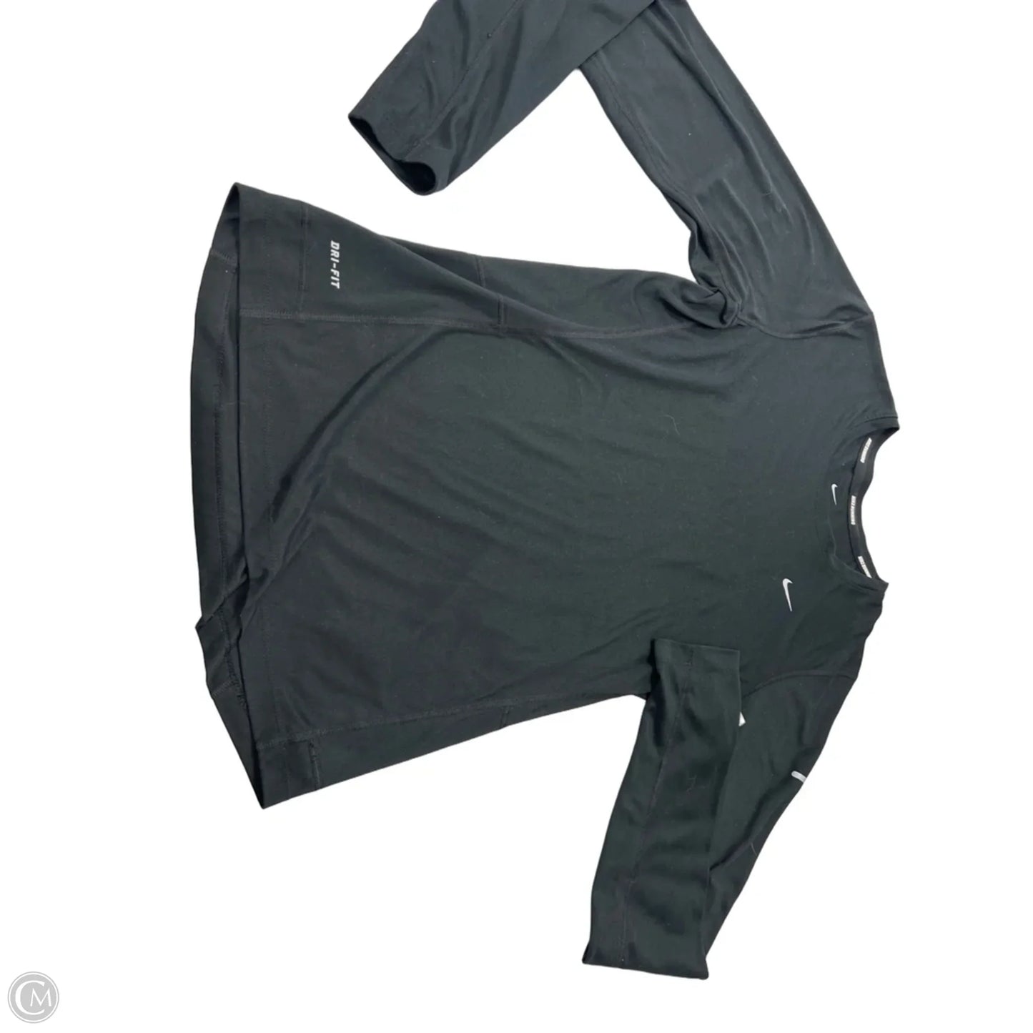 Athletic Top Long Sleeve Crewneck By Nike In Black, Size: S