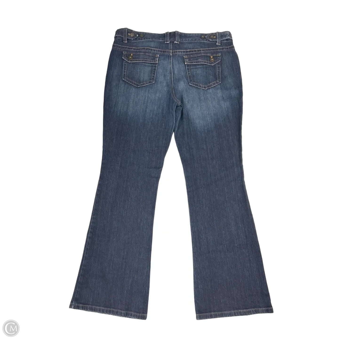 Jeans Boot Cut By Eddie Bauer In Blue Denim, Size: 16