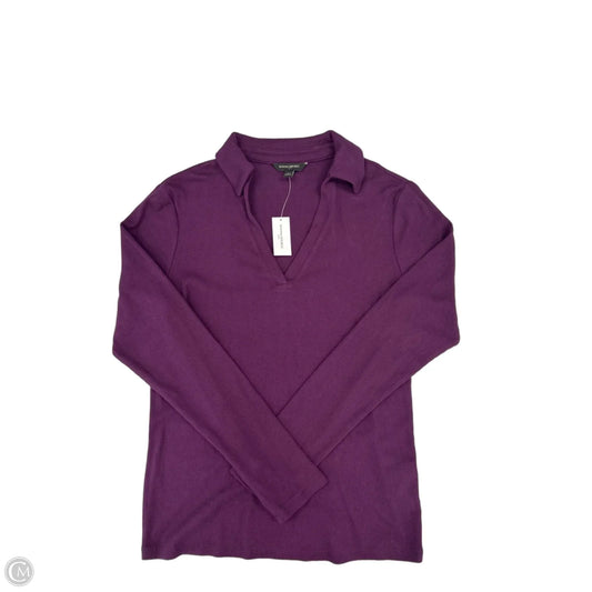 Top Long Sleeve By Banana Republic In Purple, Size: M
