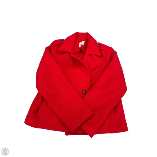 Coat Peacoat By Love Tree In Red, Size: M